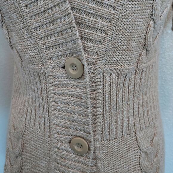 Kenneth Cole Reaction Beige Knit Button Cardigan Size S - Picture 4 of 11